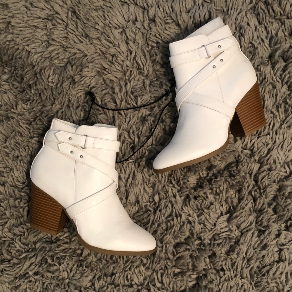 NWT White Booties